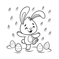 easter bunny with egg