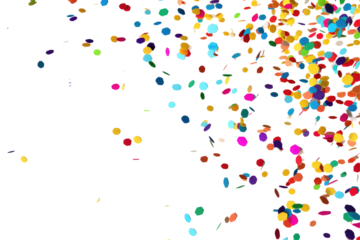 confetti on transparent background