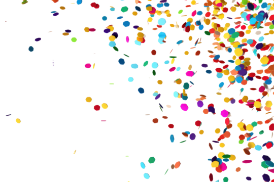 confetti on transparent background - Powered by Adobe