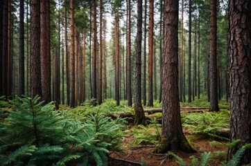 Obraz premium autumn forest in the mountains