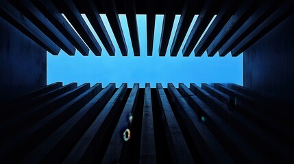 Naklejka premium Concrete structure skylight, urban view, abstract background, design