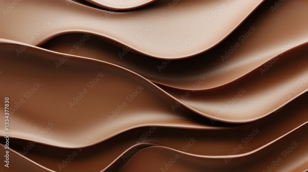 Aufkleber abstract brown waves with a smooth, velvety texture, creating a warm and inviting background perfect