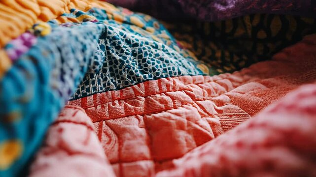 Vibrant Patchwork Quilt Texture