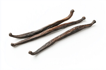 vanilla bean isolated on white background clipping path