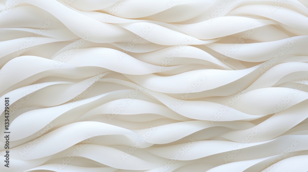 Poster a textured white surface with a repeating wave pattern.