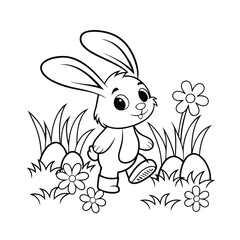 easter bunny with easter egg