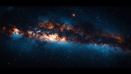 Obraz premium A Magnificent Panoramic View of a Starry Galaxy Display