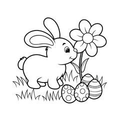 easter bunny with easter egg