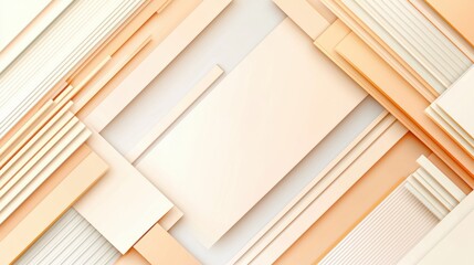 A geometric pattern of overlapping rectangles in various shades of peach and cream.