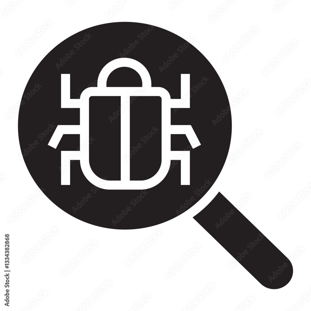 Poster security scan vector icon