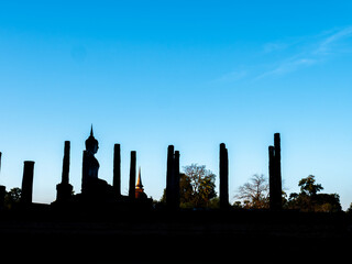 Shadows of Faith: Buddha and Chedi of Sukhothai