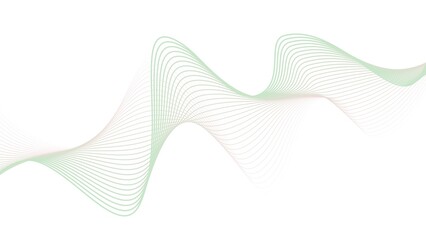 Elegant and Abstract: Minimalist Green Wave