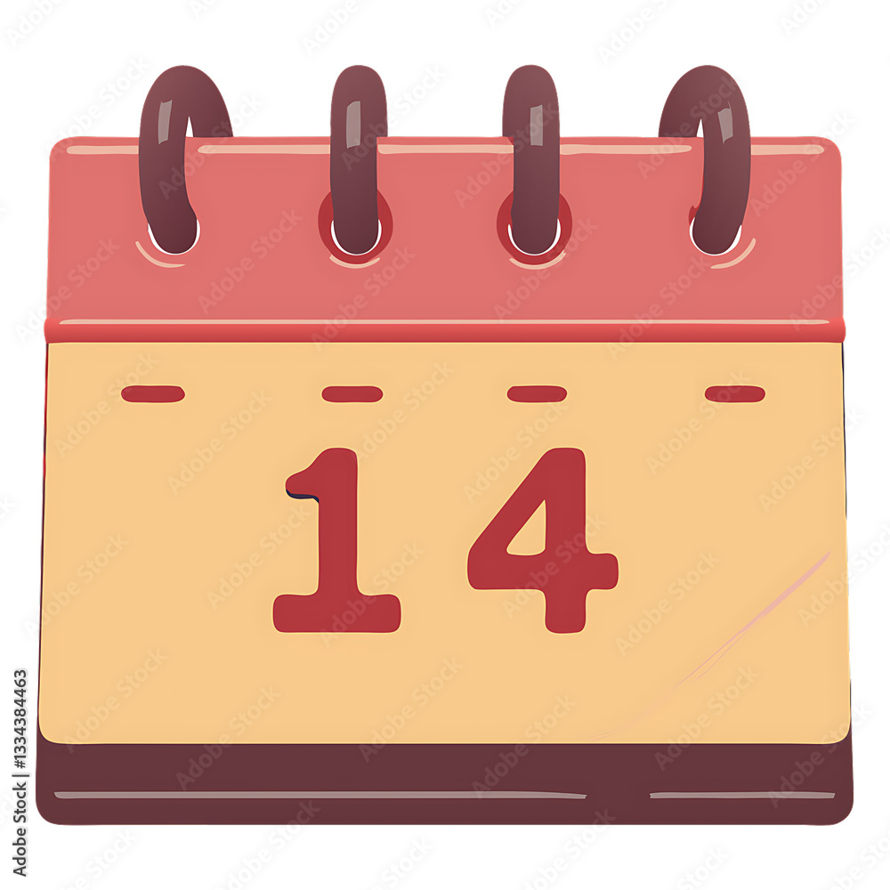 Poster a colorful and engaging 3d calendar illustration designed for event and reminder applications