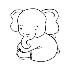 Elephant hand drawn 