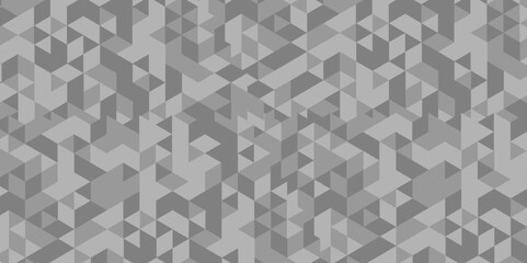 Geometric abstract mosaic repeat diamond origami black, gray square cube triangulated random cube low polygon triangle textile abstract corporate creative design.	