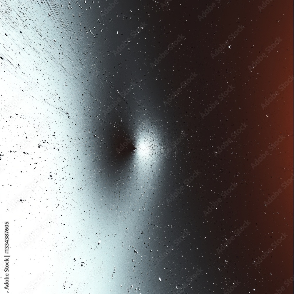 Aufkleber an old style black and white speckled noise texture paired with a dark splattered background. a squa