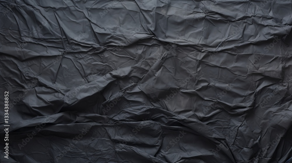 Aufkleber abstract monochrome backdrop displaying an intricate network of creases and folds on a dark, solid c