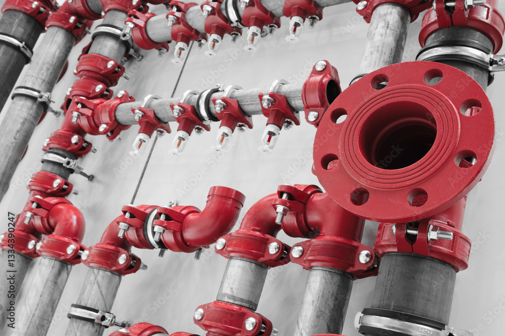 Aufkleber a red pipe with a red cap is shown. concept of importance and urgency, as the red color is often ass