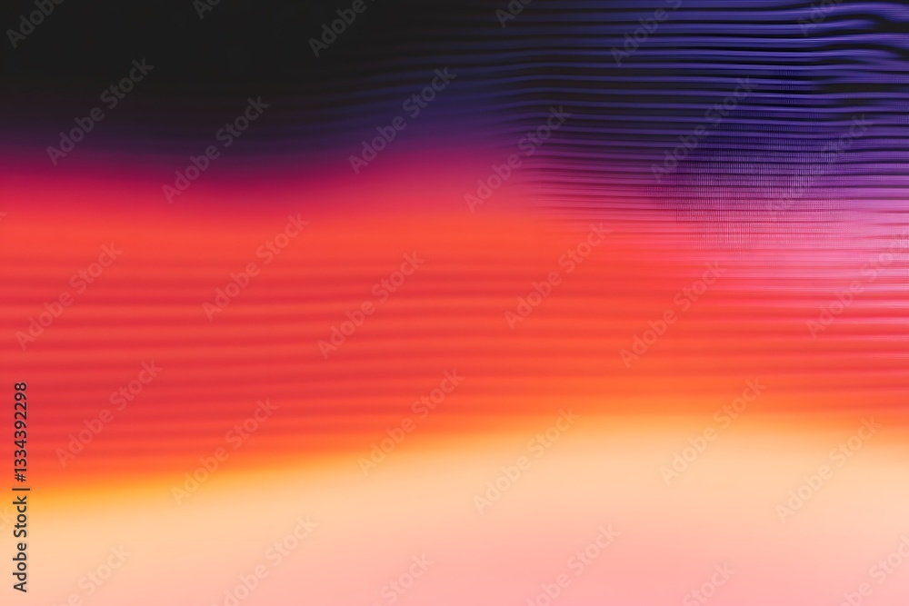 Poster an abstract composition of layered colors and blurred horizontal lines