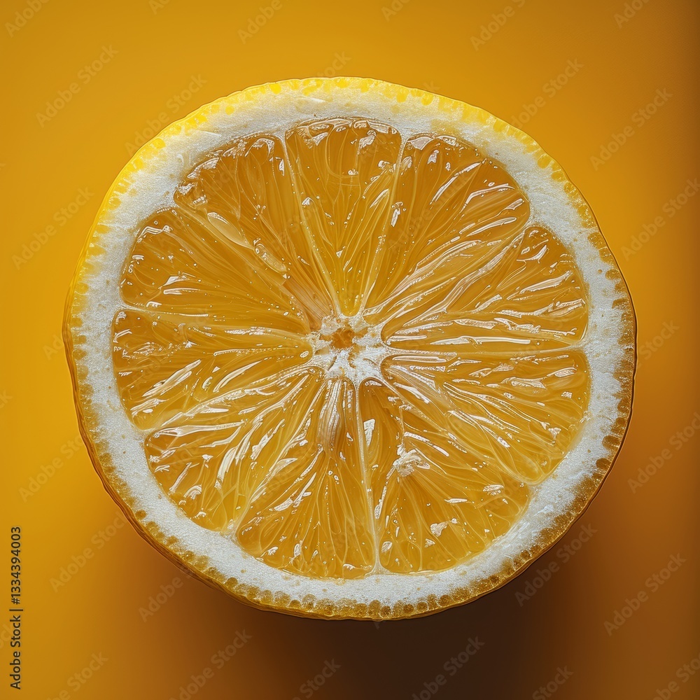 Poster bright and vibrant lemon yellow color background with no fruits and objects