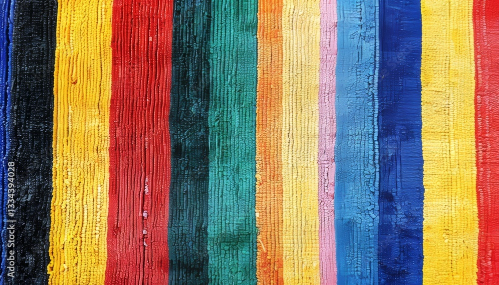 Poster abstract textured background featuring vibrant vertical stripes in a spectrum of colors including ye