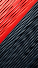 Fototapeta premium Black Lines, Bars, Diagonal Strokes on Red Background, Abstract Image, Texture, Pattern Background, Wallpaper, Cover and Screen of Smartphone, PC, Laptop, 9:16 and 16:9 Format