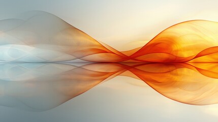 Abstract Waves of Color and Light Reflecting on Calm Water Surface at Sunset or Sunrise