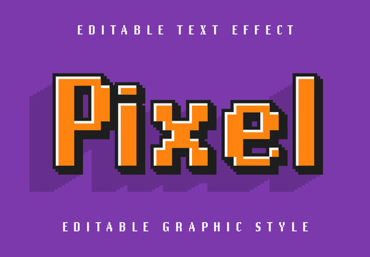 Pixel Arcade Text Effect