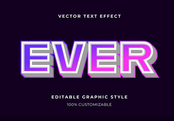 Purple Bold 3D Glow Modern Stylish Text Effect