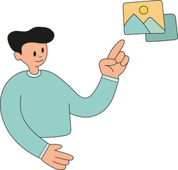 Mobile application icon for viewing photos. Vector illustration.
t