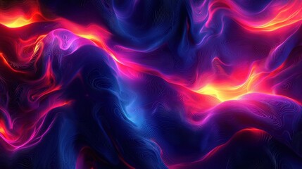 Stunning Abstract Waves of Color in Vivid Blues, Reds, and Yellows with Smooth Flowing Patterns