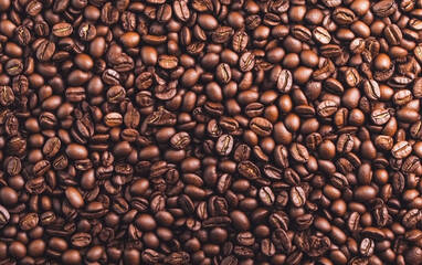 Fototapeta premium Roasted coffee beans background