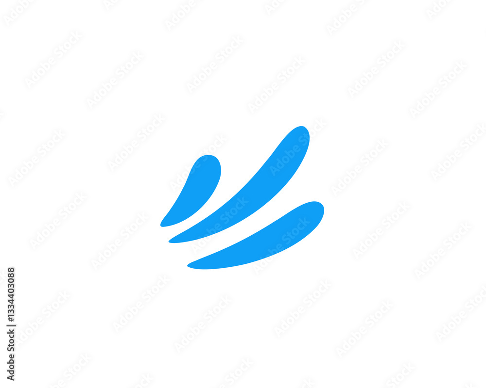 Poster abstract blue shape on white background with clean style creating a modern and simple look.