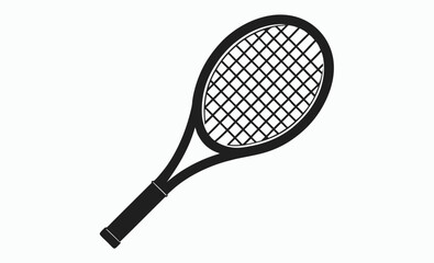 Tennis racket silhouette icon, Tennis racket vector icon, Tennis racket silhouette vector, Tennis icon 
