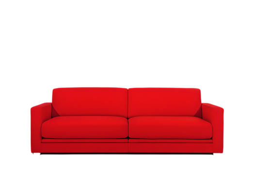 red sofa furniture isolated on transaprent background