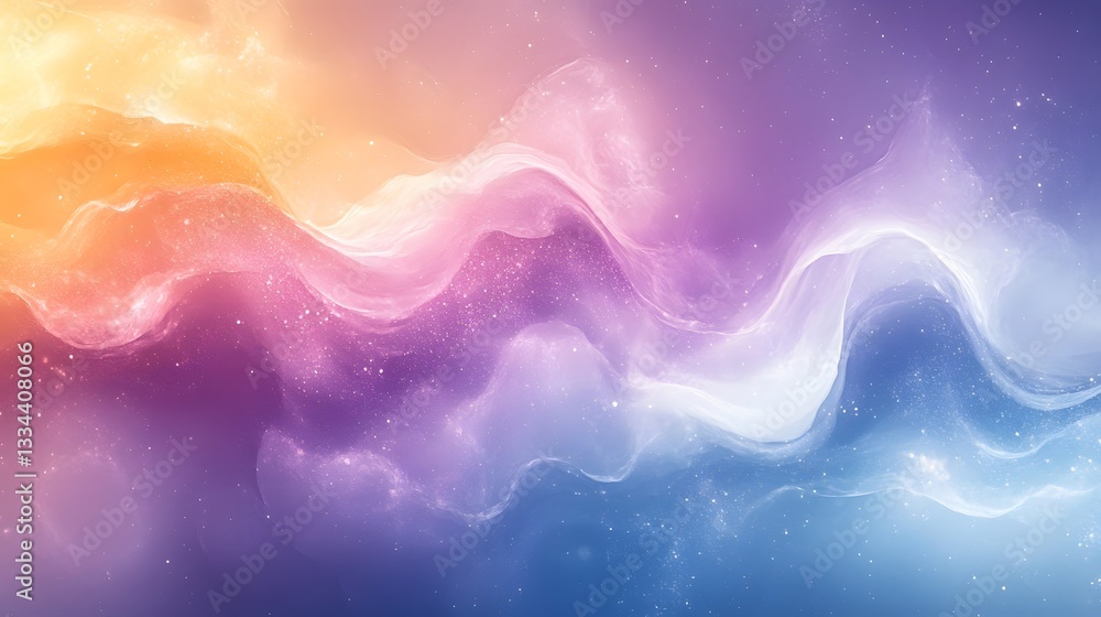 Poster a swirling display of colors and ethereal elements in space