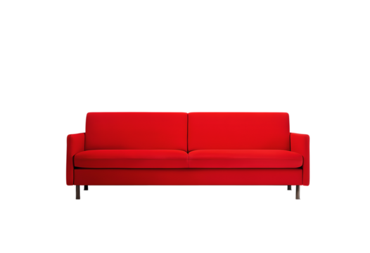 red sofa furniture isolated on transaprent background