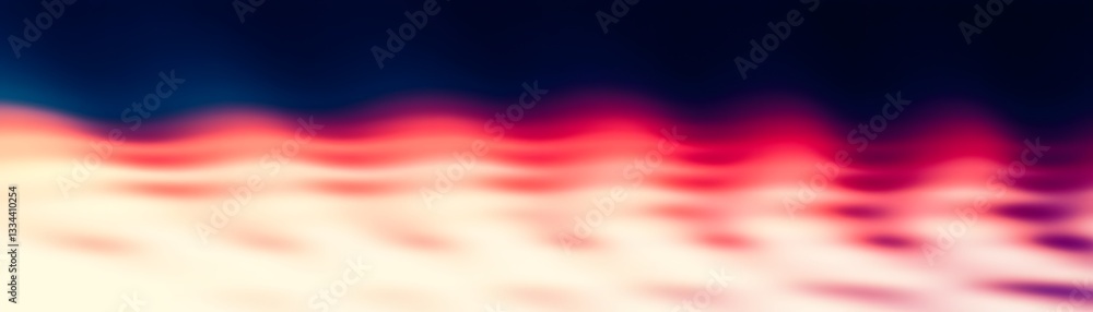 Poster abstract image with flowing vibrant waves and colors is displayed