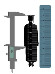 A college graduate is being evaluated and rated on a scale of 1-10 by a possible employer  in an illustration about entering the job market.