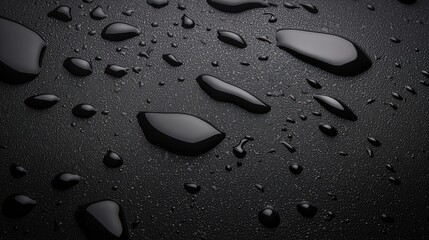 Black Water Spots on a Black Surface