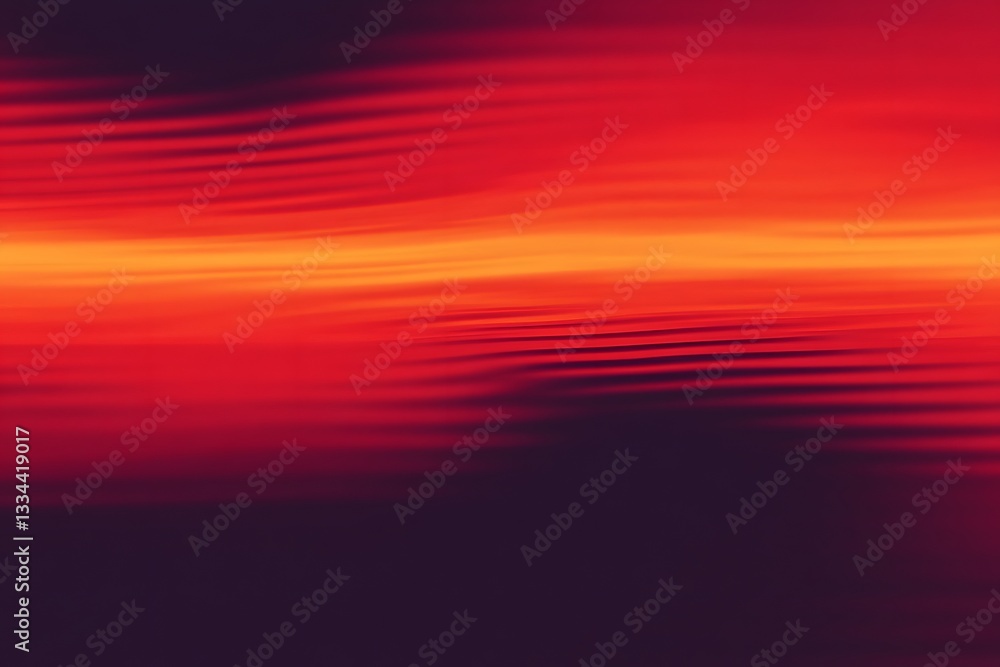 Aufkleber abstract red and orange background with horizontal wavy pattern