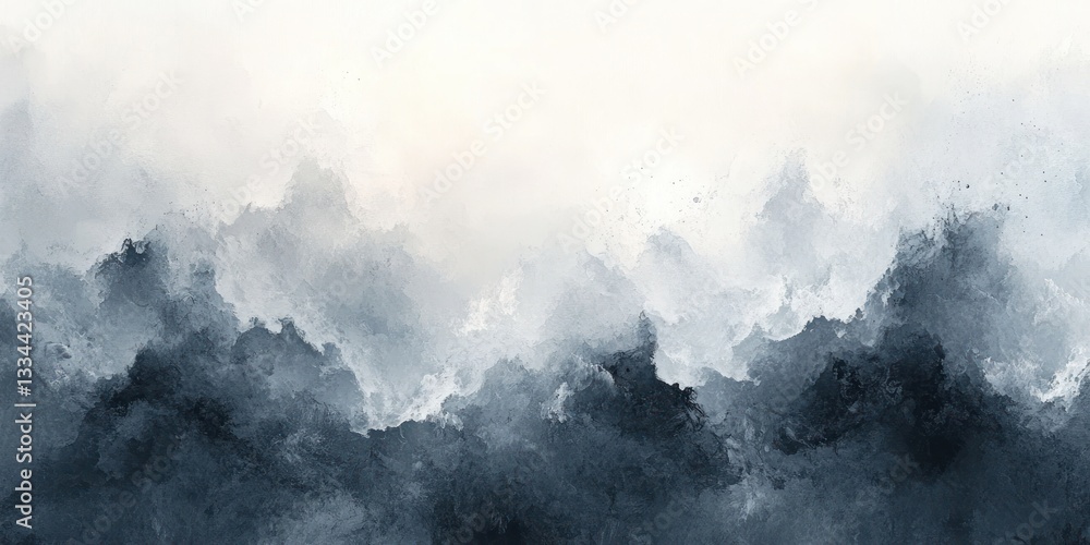 Aufkleber soft abstract watercolor texture in neutral gray tones with subtle gradients and atmospheric design