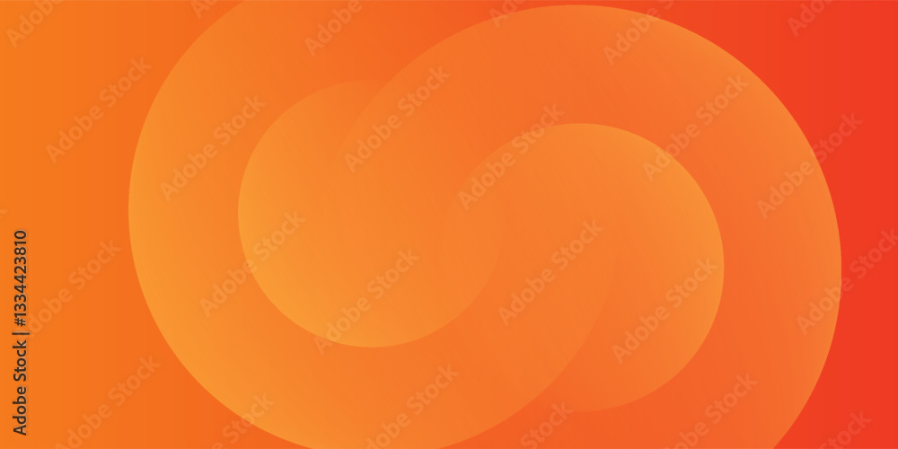 Poster abstract orange circular background. dynamic sound wave. design element. vector illustration