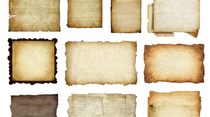 Collection of vintage paper textures for creative projects and designs