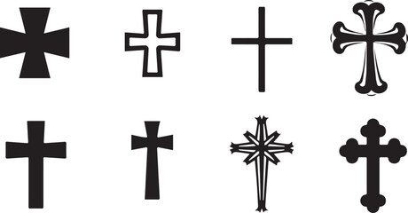 set of crosses vector