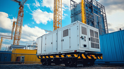 Diesel Generator. Rental. Mobile electricity supply energy plant unit backup equipment rent service