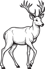 Obraz premium deer silhouette vector