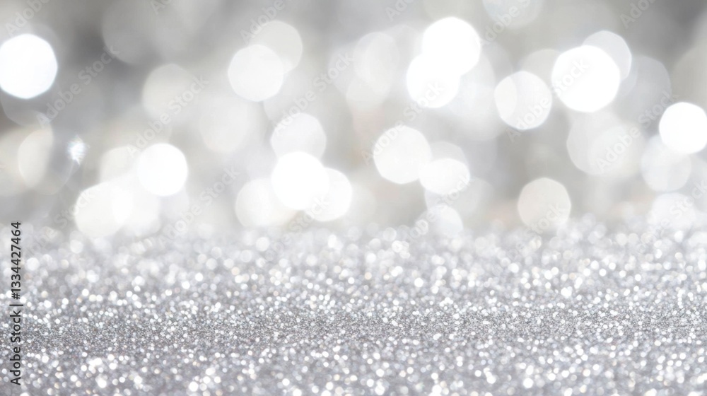 Aufkleber glamorous white and silver glitter backdrop event hall high-resolution image elegant setting close-u