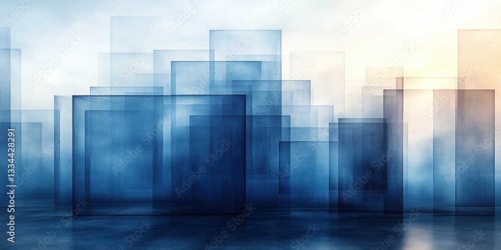 Poster abstract blue and white geometric background with modern design and gradient elements for business a