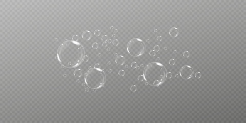 Rainbow Reflections: Realistic Soap Bubbles Collection.	